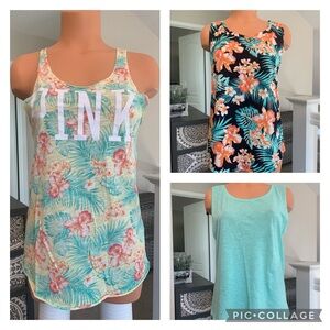 NWT- 3 piece VS PINK tank tops.